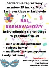 Zaproszenie na bal karnawałowy